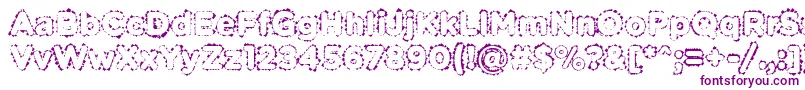 PabellonaBDuplex-fontti – violetit fontit valkoisella taustalla