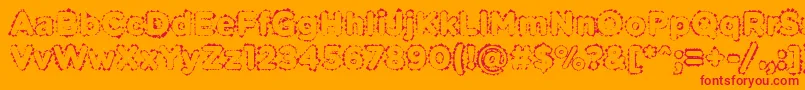 PabellonaBDuplex Font – Red Fonts on Orange Background