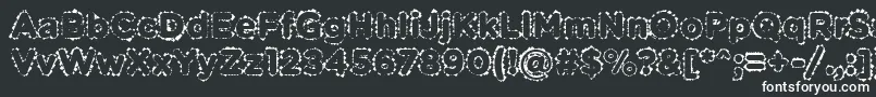 フォントPabellonaBDuplex – 黒い背景に白い文字