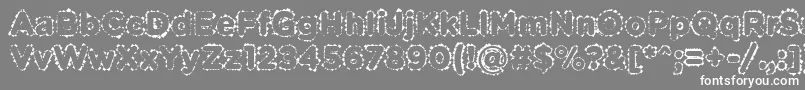 PabellonaBDuplex-fontti – valkoiset fontit harmaalla taustalla