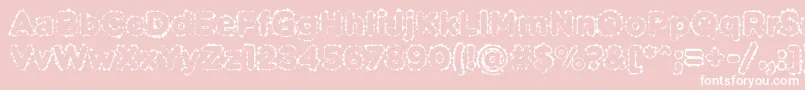 PabellonaBDuplex-fontti – valkoiset fontit vaaleanpunaisella taustalla