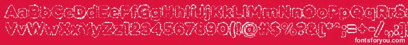 Шрифт PabellonaBDuplex – белые шрифты на красном фоне