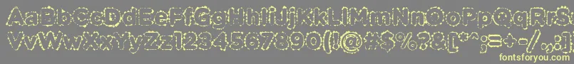 PabellonaBDuplex-Schriftart – Gelbe Schriften auf grauem Hintergrund