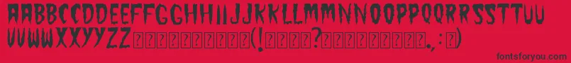 Fonte TheCramps – fontes pretas em um fundo vermelho