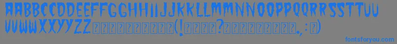 TheCramps-Schriftart – Blaue Schriften auf grauem Hintergrund