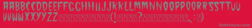 TheCramps Font – Gray Fonts on Red Background