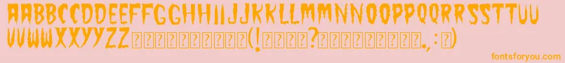 TheCramps Font – Orange Fonts on Pink Background