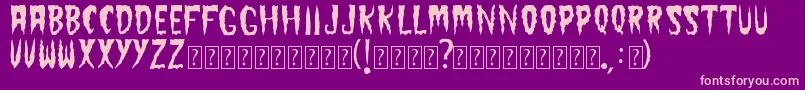 TheCramps Font – Pink Fonts on Purple Background