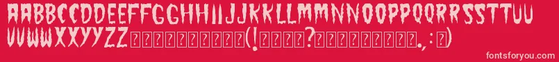 Шрифт TheCramps – розовые шрифты на красном фоне