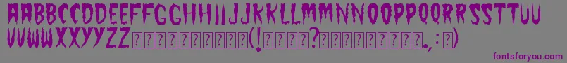 TheCramps-Schriftart – Violette Schriften auf grauem Hintergrund