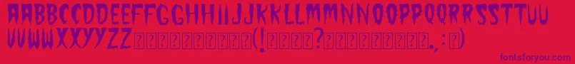 Police TheCramps – polices violettes sur fond rouge