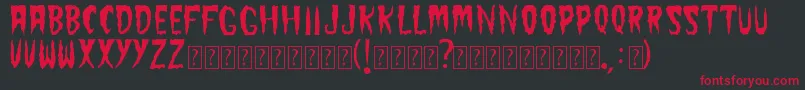 TheCramps Font – Red Fonts on Black Background