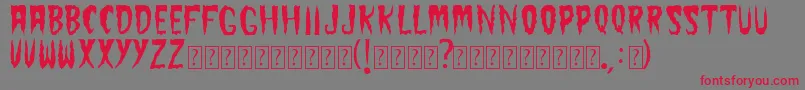 Шрифт TheCramps – красные шрифты на сером фоне
