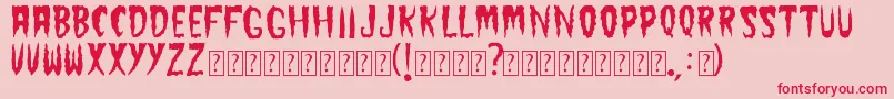 Czcionka TheCramps – czerwone czcionki na różowym tle