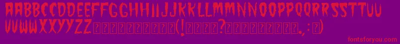 TheCramps Font – Red Fonts on Purple Background