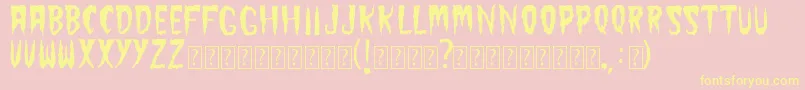 TheCramps Font – Yellow Fonts on Pink Background
