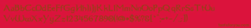 Dum1 Font – Brown Fonts on Red Background
