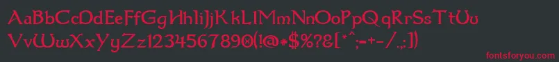 Dum1 Font – Red Fonts on Black Background
