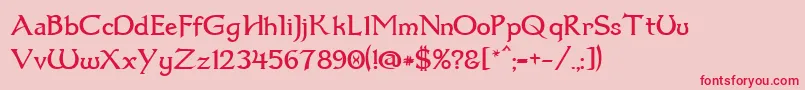 Dum1 Font – Red Fonts on Pink Background