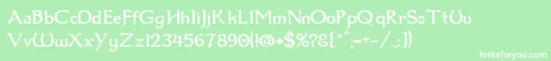 Dum1 Font – White Fonts on Green Background
