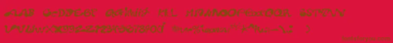 Pota Font – Brown Fonts on Red Background
