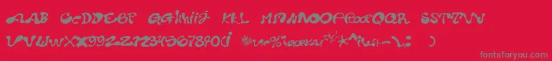 Pota Font – Gray Fonts on Red Background