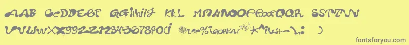 Pota Font – Gray Fonts on Yellow Background