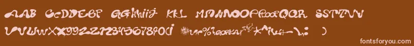 Шрифт Pota – розовые шрифты на коричневом фоне