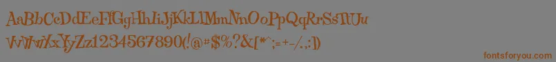 Qraxy-fontti – ruskeat fontit harmaalla taustalla
