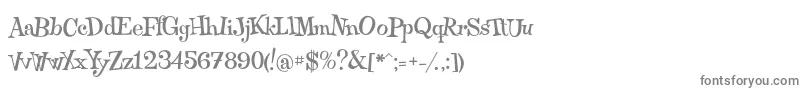 フォントQraxy – 白い背景に灰色の文字