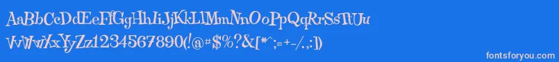 fuente Qraxy – Fuentes Rosadas Sobre Fondo Azul