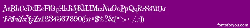 Qraxy Font – White Fonts on Purple Background