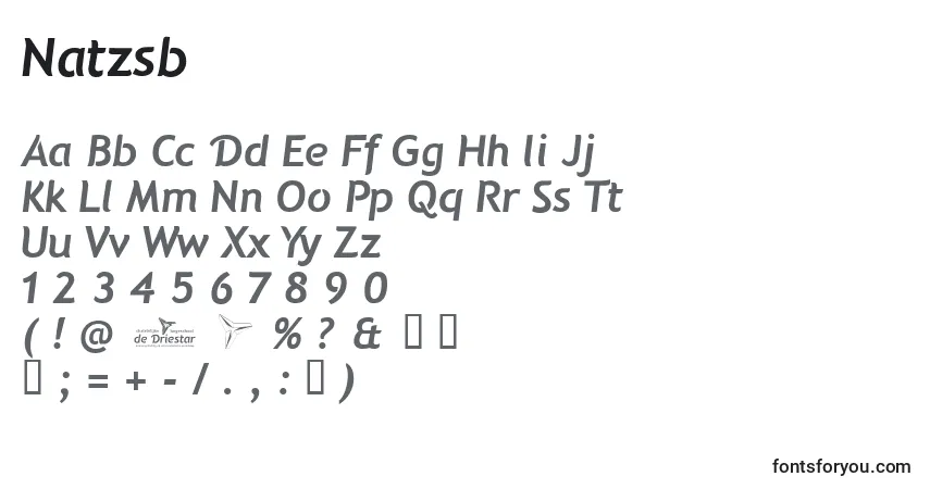 Natzsb-fontti – aakkoset, numerot, erikoismerkit