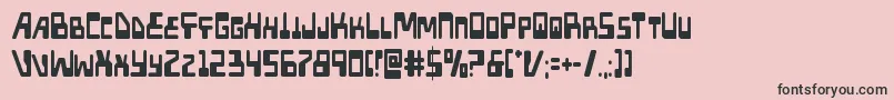 Шрифт Xpedcond – чёрные шрифты на розовом фоне