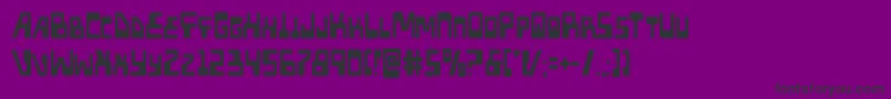 フォントXpedcond – 紫の背景に黒い文字