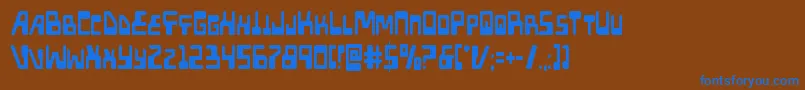 Шрифт Xpedcond – синие шрифты на коричневом фоне