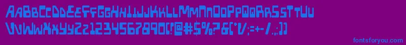 Xpedcond-Schriftart – Blaue Schriften auf violettem Hintergrund