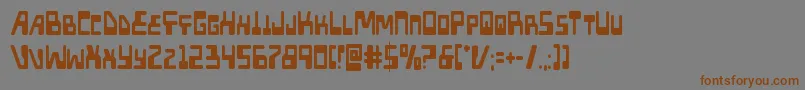 Xpedcond-fontti – ruskeat fontit harmaalla taustalla