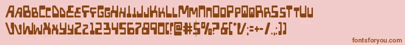 フォントXpedcond – ピンクの背景に茶色のフォント