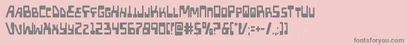 Xpedcond-fontti – harmaat kirjasimet vaaleanpunaisella taustalla