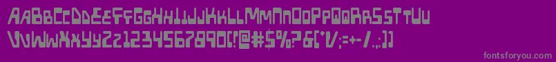 フォントXpedcond – 紫の背景に灰色の文字