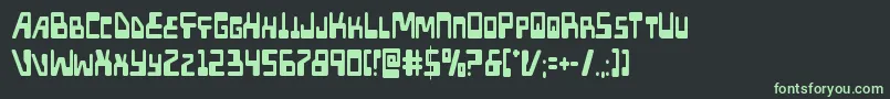 Шрифт Xpedcond – зелёные шрифты на чёрном фоне
