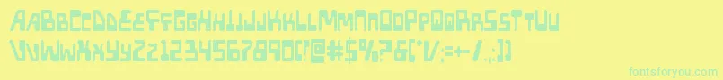 Xpedcond Font – Green Fonts on Yellow Background