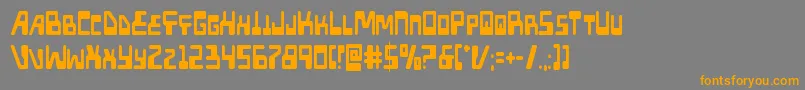Czcionka Xpedcond – pomarańczowe czcionki na szarym tle