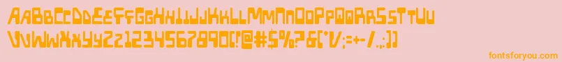 Xpedcond-fontti – oranssit fontit vaaleanpunaisella taustalla