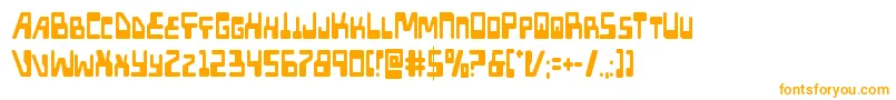 Xpedcond-Schriftart – Orangefarbene Schriften auf weißem Hintergrund