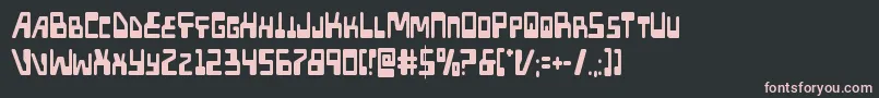 Шрифт Xpedcond – розовые шрифты на чёрном фоне