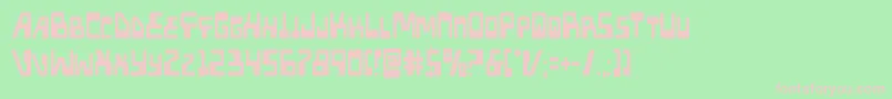 Xpedcond-fontti – vaaleanpunaiset fontit vihreällä taustalla