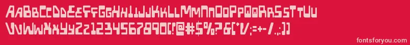 Xpedcond-fontti – vaaleanpunaiset fontit punaisella taustalla