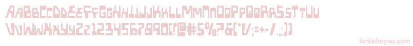 フォントXpedcond – 白い背景にピンクのフォント